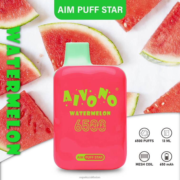 Vape Kazakhstan 6080B291 Aivono AIM PUFF STAR 6500 Watermelon