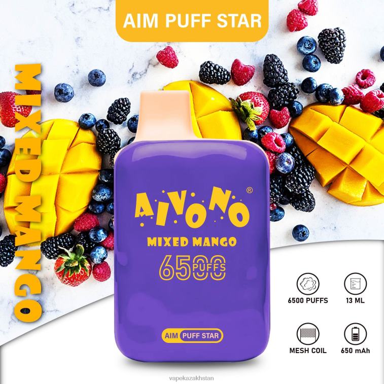 Vape Kazakhstan 6080B296 Aivono AIM PUFF STAR 6500 Mixed Mango