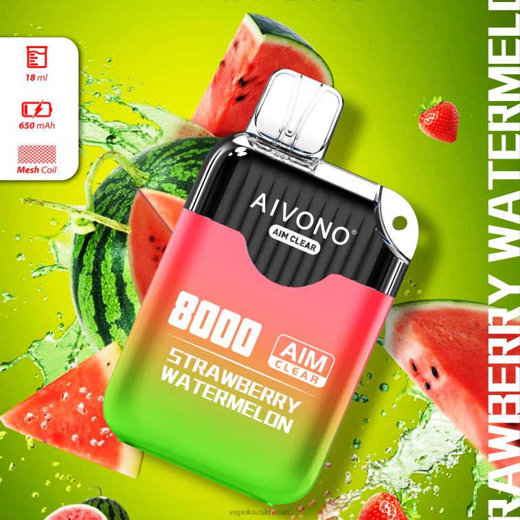 Vape Shop Astana 6080B208 Aivono AIM CLEAR 8000 Strawberry Watermelon