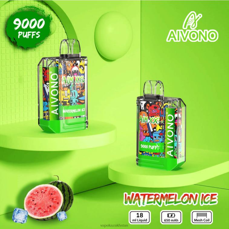 Vape Shop Astana 6080B48 Aivono AIM XXL 9000 Mouth Sticker Transparent Watermelon Ice