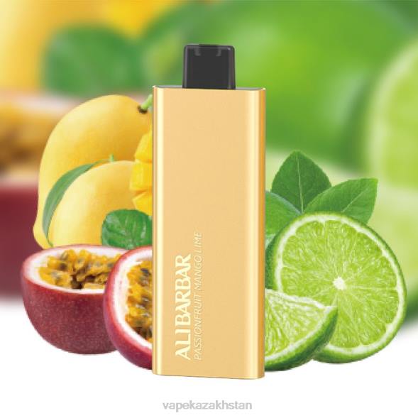 Vape Shop Astana PTNN58 Alibarbar Pandora 7000 Disposable Vape Passionfruit Mango Lime