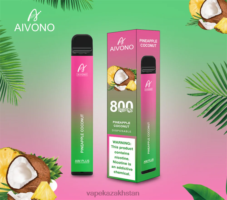 Disposable Vape Kazakhstan 6080B200 Aivono AIM PLUS 800 Pineapple Coconat