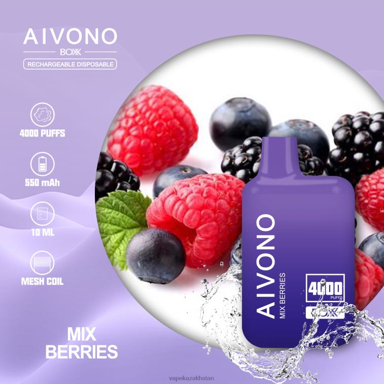 Disposable Vape Kazakhstan 6080B215 Aivono AIM BOXX 4000 Mix Berries