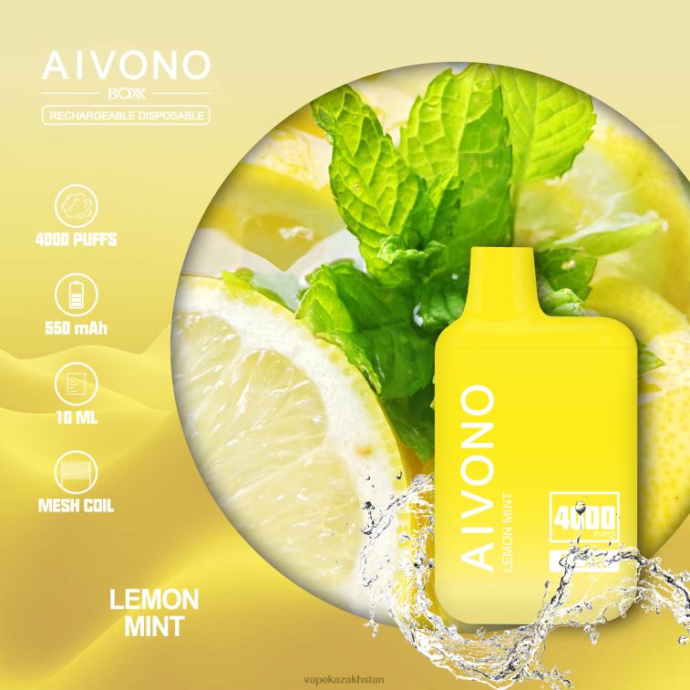 Disposable Vape Kazakhstan 6080B230 Aivono AIM BOXX 4000 Lemon Mint