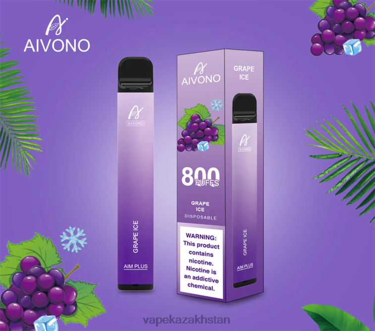 E-Liquid Vape 6080B179 Aivono AIM PLUS 800 Grape Ice