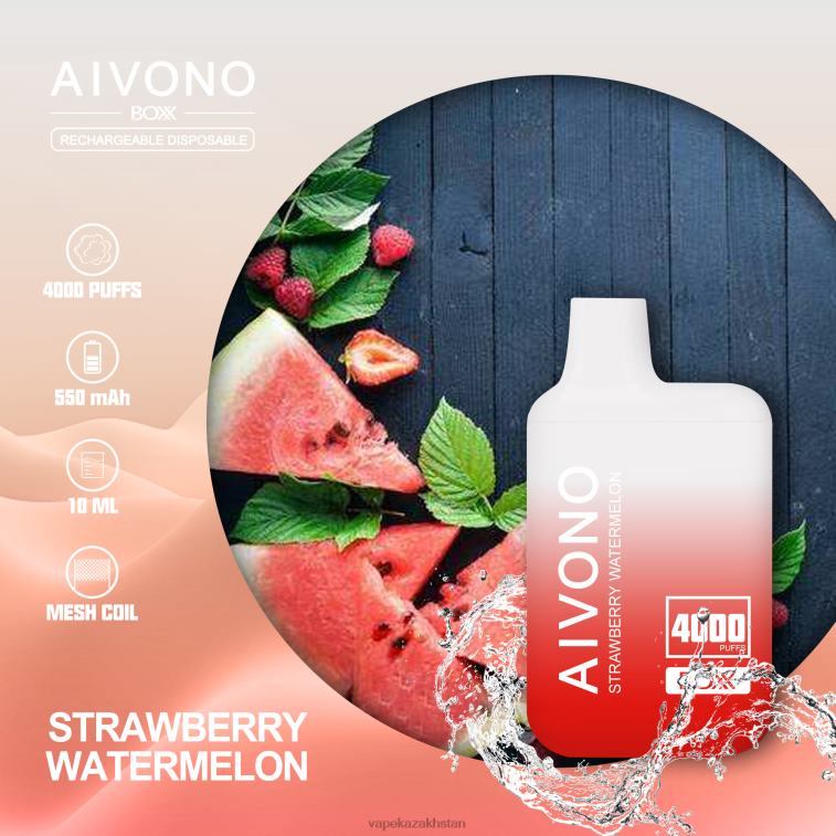 E-Liquid Vape 6080B214 Aivono AIM BOXX 4000 Strawberry Watermelon