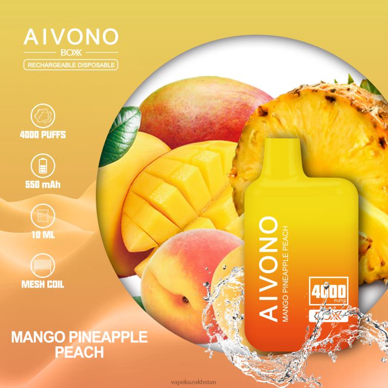 E-Liquid Vape 6080B219 Aivono AIM BOXX 4000 Mango Pineapple Peach