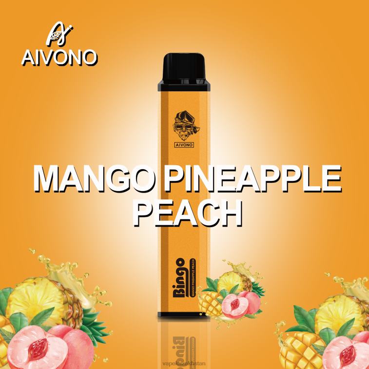 Vape Kazakhstan 6080B136 Aivono AIM BINGO 4000 Mango Pineapple Peach