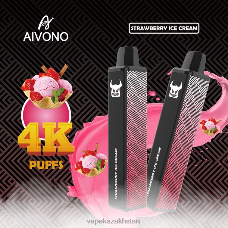 Vape Shop Astana 6080B263 Aivono AIM FREAK 4000 Strawberry Ice Cream