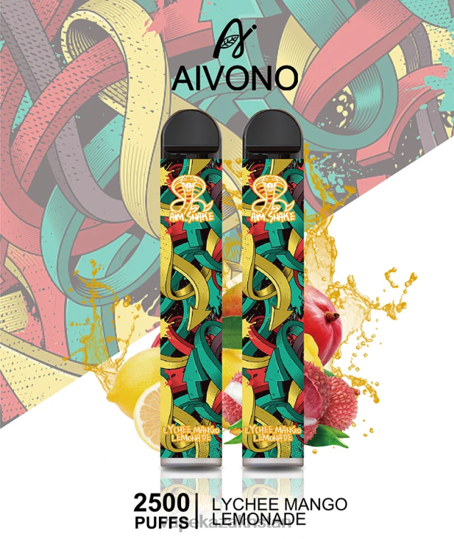 Vape Shop Astana 6080B308 Aivono AIM SNAKE 2500 Lychee Mango Lemonade