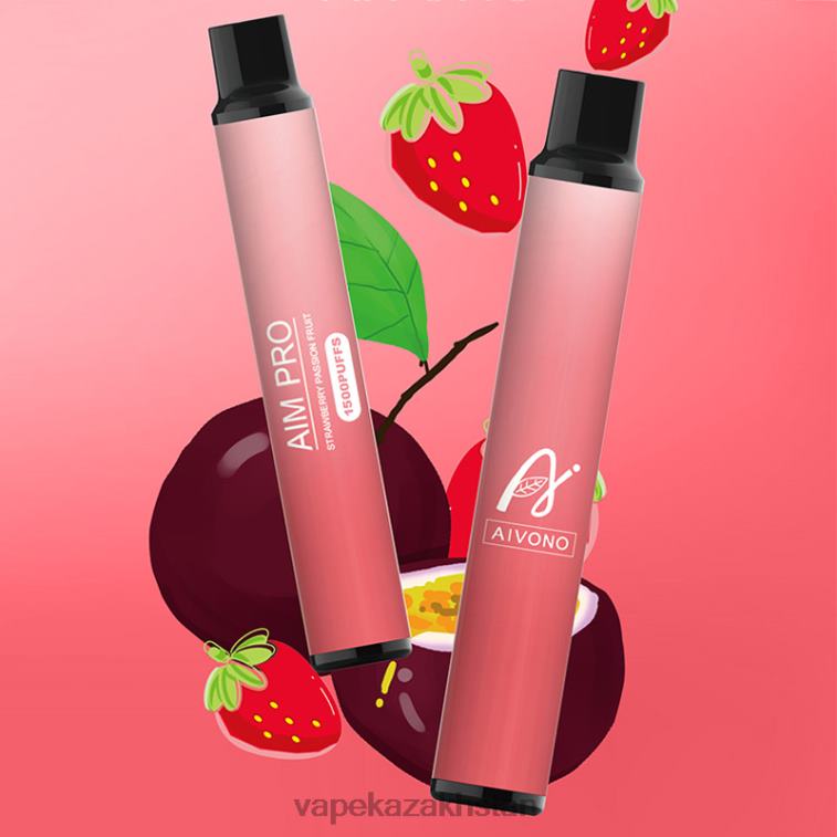 Vape Smoke 6080B162 Aivono AIM PRO 1500 Strawberry Passion Fruit