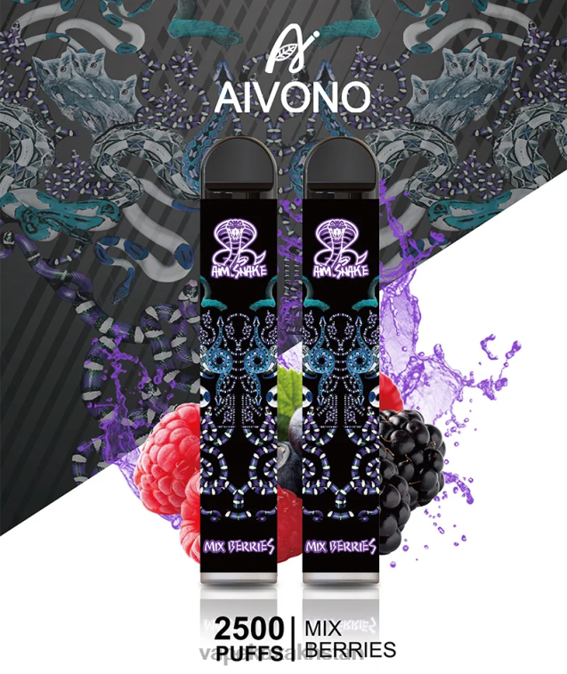 Vape Smoke 6080B312 Aivono AIM SNAKE 2500 Mix Berries