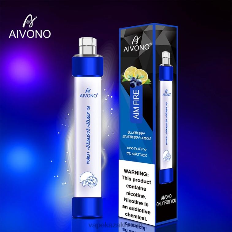 Vape Smoke 6080B327 Aivono AIM FIRE 1000 Blueberry Raspberry Lemon