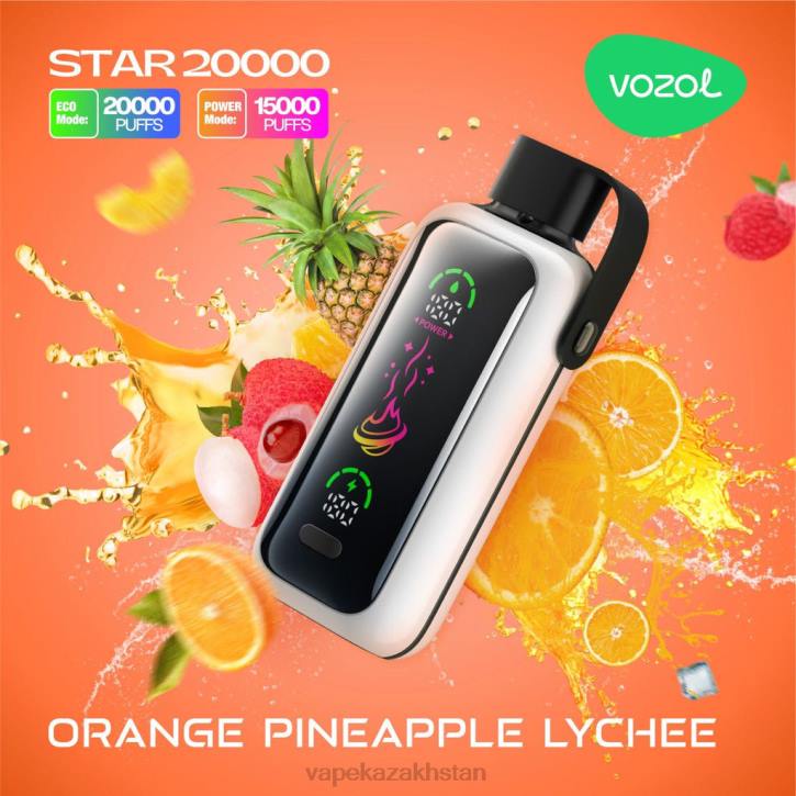 Disposable Vape Kazakhstan JP0415 VOZOL STAR 20000 ORANGE PINEAPPLE LYCHEE