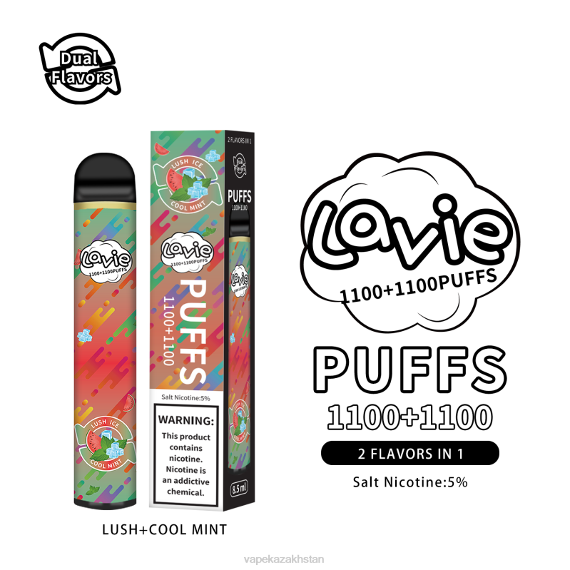 E-Liquid Vape B2TP294 LAVIE BAR Switch 2200 Puffs Lush/Cool Mint