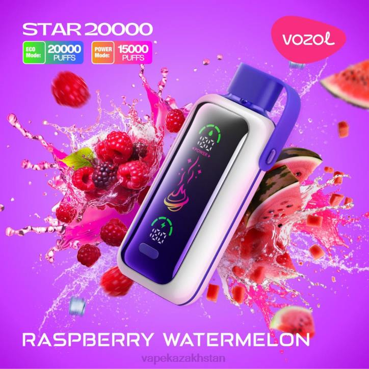 E-Liquid Vape JP0419 VOZOL STAR 20000 RASPBERRY WATERMELON