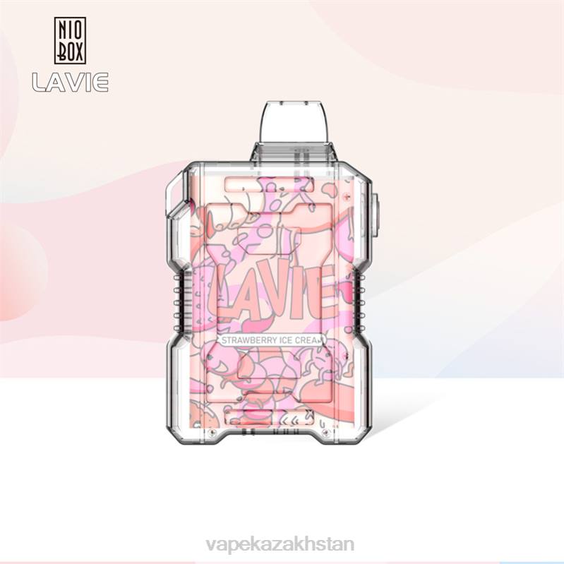 Vape Kazakhstan B2TP196 LAVIE NIO BOX 9000 Puffs Strawberry Ice Cream