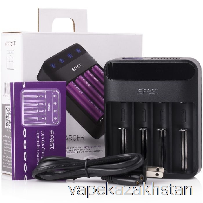 Vape Disposable Efest LUSH Q4 4-Bay Intelligent LED Battery Charger