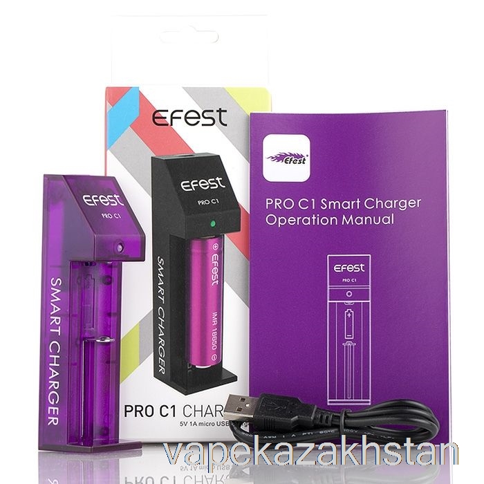Vape Kazakhstan Efest PRO C1 1-Bay Smart Battery Charger
