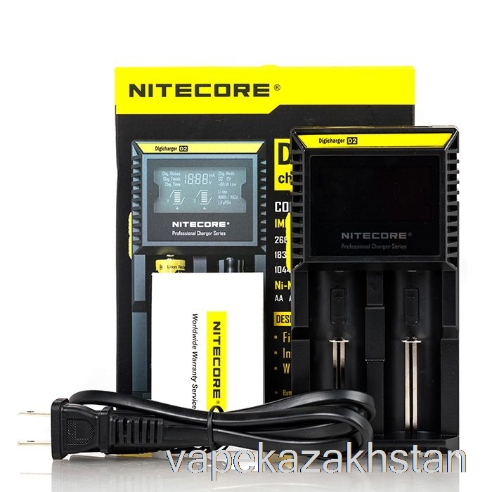 Vape Smoke Nitecore D2 Battery Charger (2-Bay)